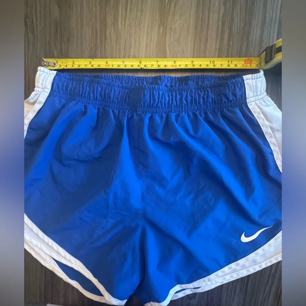 Nike Women's Athletic Shorts in Blue and White